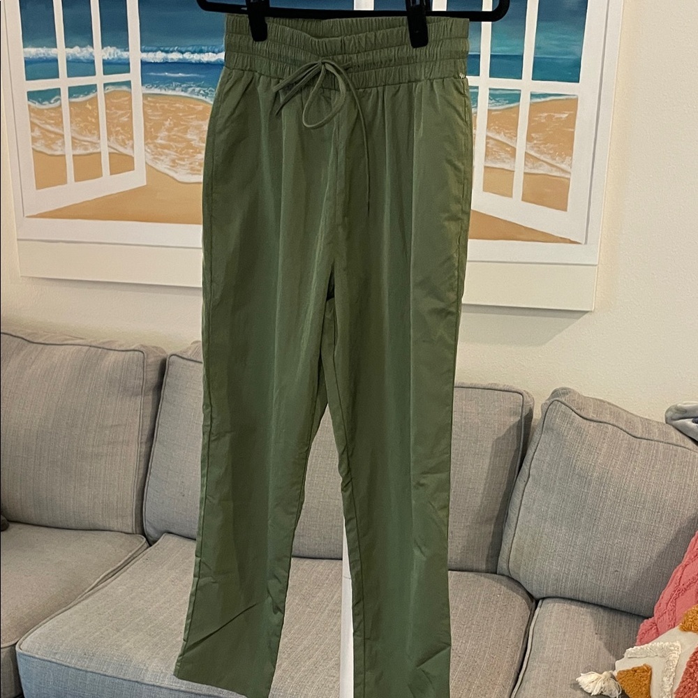 Aerie Olive Green Nylon Track Pants NWOT